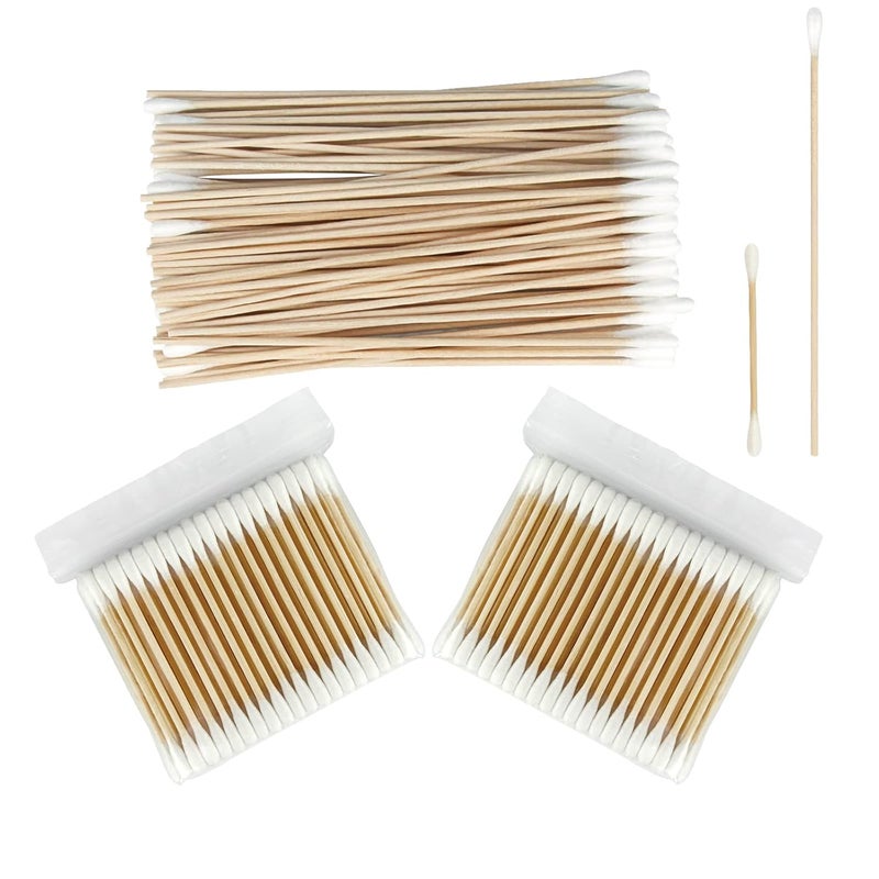 eyxformula 300 Pcs Cotton Swabs Set For Pet Owners, 100 Pcs 6 Inch Long Cotton Swabs & 200 Pcs Cotton Swabs, Pet Supplies For Dogs Cats, Eyes Ears & Nose Cleaning Solution - Image 1